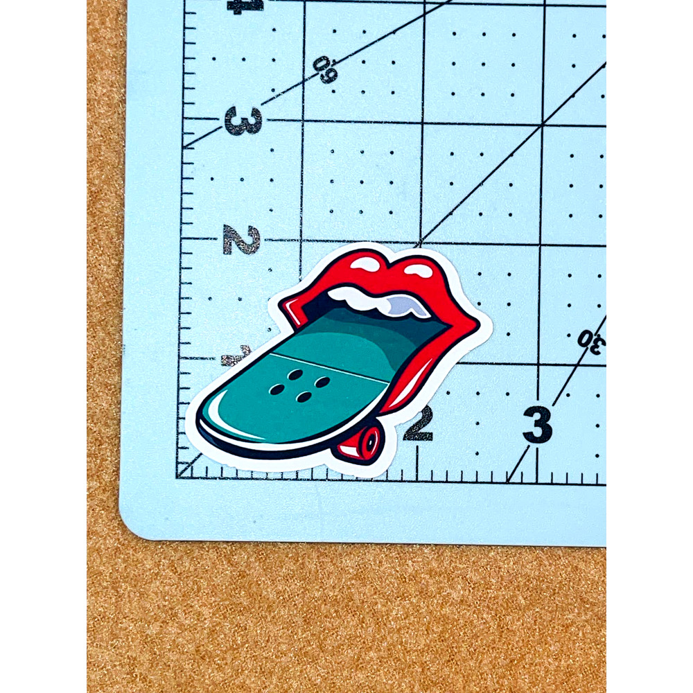 Tongue Mouth Skateboard High Quality Sticker Multiple Sizes